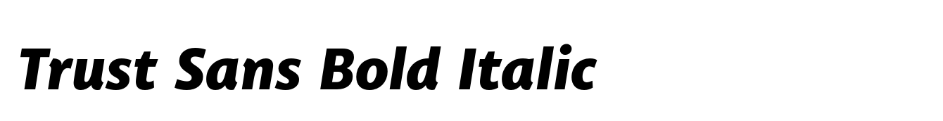 Trust Sans Bold Italic